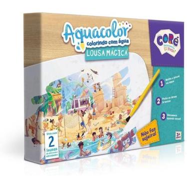 Imagem de Kit de Atividades Aquacolor 2 Lousas Magicas e Pincel Core, Unica