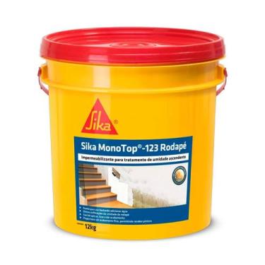 Imagem de Impermeabilizante Sika MonoTop 123 Rodapé 12KG para Paredes com Umidad