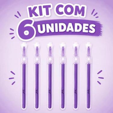 Imagem de Kit Marca Texto Dashlight - com 6 unidades - BRW -, 6 Roxo