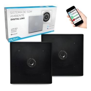 Imagem de Kit Arandela Quadrada 6 Leson 2lsquadpt 70w Rms Preta Par / - Sem marc
