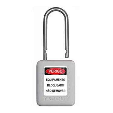 Imagem de Cadeado de Bloqueio Haste Metálica 6,3mm CH38 Branco Tagout CMCBR140CD