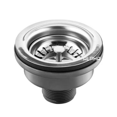 Imagem de Válvula Pia Cozinha Americana Escoamento 4.1/2" Aço Inox Cor:Cromado