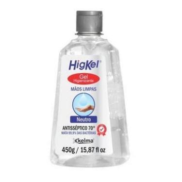 Imagem de KELMA HigKel Gel Higienizante Antisséptico 70° Neutro 450g