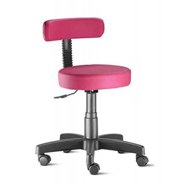 Imagem de Cadeira Mocho Rosa Encosto Slim com Regulagem de Altura Dos Anjos Móveis