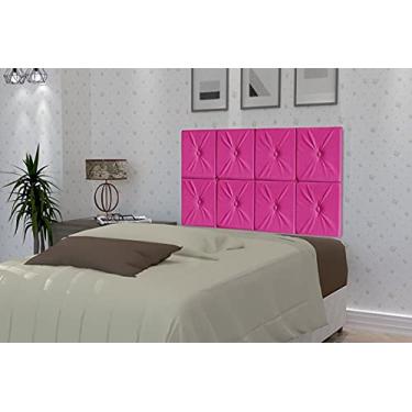 Imagem de Painel Cama Box Suspenso Tokyo com Botão Solteiro 0,90 Cor Pink - JM Casa dos Móveis