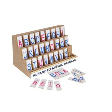 Imagem de Carlu Brinquedos - Alfabeto Móvel Degrau Jogo de Tabuleiro, 4+ Anos, Multicolorido, 1204