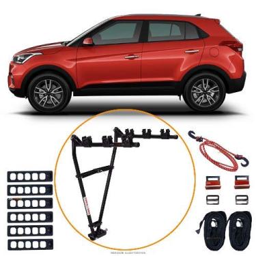 Imagem de Suporte Engate Transbike Em V Hyundai Creta Para Até 3 Bikes