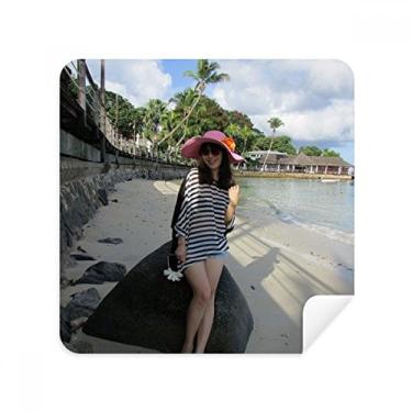 Imagem de Praia Coconut Tree Ellie Yao óculos de sol para meninas, tecido de camurça, 2 unidades