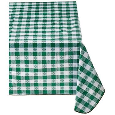 Imagem de Winco TBCO-70G Toalha de mesa xadrez, 132 cm x 178 cm, verde