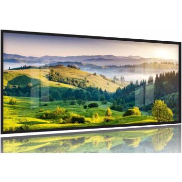 Imagem de Quadro Decorativo Paisagem Árvores Natureza 130x60 Moldura Preta 2x2