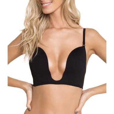 Imagem de Sutiã Decote Profundo em Microfibra com Alças Removíveis e Bojo Trifil Ref. Q05564