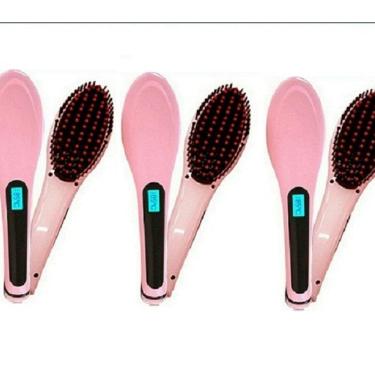 Imagem de Kit com 3 Escovas Alisadora Elétrica Chapinha