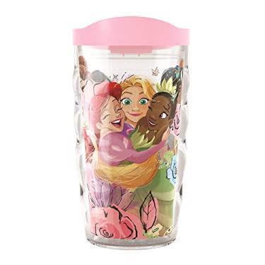 Imagem de Tervis Disney - Princess Group Hug Made in USA Copo isolado de parede dupla mantém as bebidas frias e quentes, 290 ml ondulado, clássico