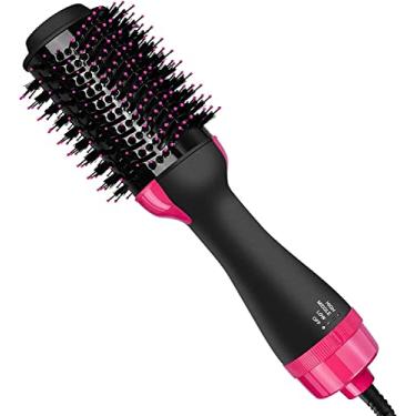 Imagem de Escova de secador de cabelo, escova de secador de cabelo HIPPIH com revestimento cerâmico, escova de cabelo anti-frizz Secador de cabelo, escova de ar quente profissional 4 em 1 volumizador