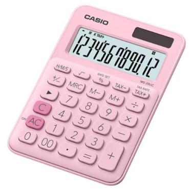 Imagem de Calculadora Casio Básica Solar E Bateria Ms-20Uc-Pk - Rosa