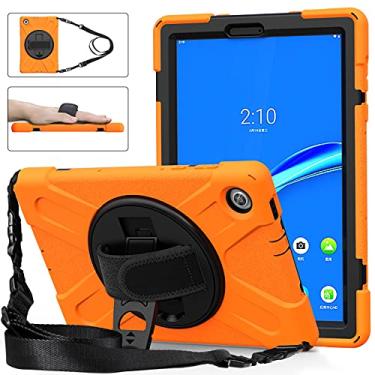 Imagem de For Lenovo Tab M10 Plus TB-X606F Shockproof Colorful Silicone + PC Protective Case with Holder & Hand Strap & Shoulder Strap