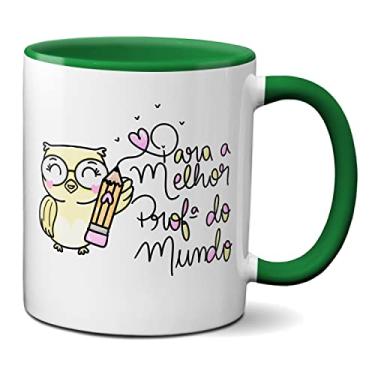 Imagem de Caneca Presente Fofo Para A Melhor Professora Do Mundo (Verde)
