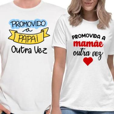 Imagem de Kit C/2 Camisetas Promovidos A Papai E Mamãe Outra Vez - Mago Das Cami