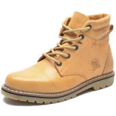 Imagem de Bota Coturno Masculino Adventure Em Couro Bege Cla-Cle