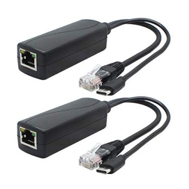 Imagem de ANVISION Pacote com 2 Divisores PoE, USB Tipo C, 48V para 5V 2.4A, compatível com IEEE 802.3af, 10/100Mbps