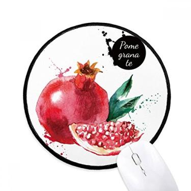 Imagem de DIYthinker Pamegranate Fruit Tasty Healthy Watercolor Mouse Pad Desktop Office Tapete Redondo para Computador