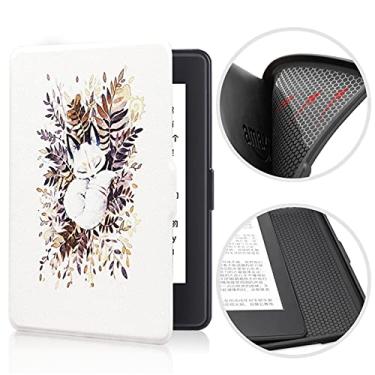 Imagem de Capa de silicone ALMIGHTY para Kindle Paperwhite antes de 2018 E-Reader – Capa durável à prova d'água com função de despertar/hibernação automática, apenas adequada para modelos DP75SDI ou EY21, raposa dormindo
