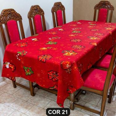 Imagem de Toalha De Mesa Natal  6 Cadeiras Oxford 150X220 Gramatura 148 - Mayra