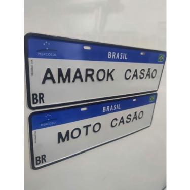 Imagem de Placa Decorativa Mercosul Personalizada Em Alumínio