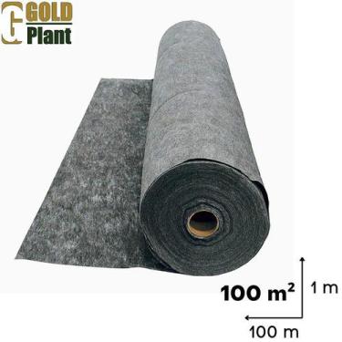 Imagem de Manta Geotextil Bidim Drenagem Cinza Tamanho 100 M² 100X1mts - Gold Pl