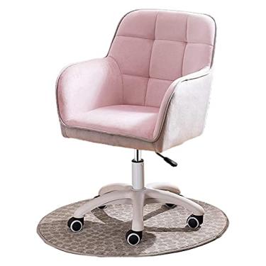 Imagem de cadeira de escritório Cadeira giratória ajustável Cadeira de escritório Cadeira de escritório ergonômica Assento de almofada Cadeira de computador Cadeira de jogos (cor: rosa) needed