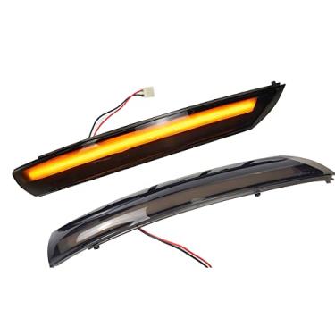 Imagem de Hacreyatu 2 peças LED indicador dinâmico luz de seta piscante espelho lâmpada para VW Touareg I MK1 7L Facelift 2007 2008 2009 2010 2011
