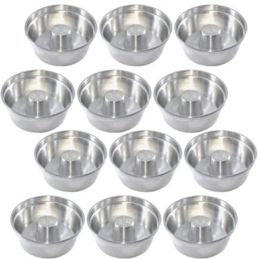 Imagem de Mini Forma Para Bolo e Pudim - Jogo Com 12 Assadeiras Pequenas Nº 12 - Forminhas Para Bolos em Miniaturas Caseiro, Lembrançinhas Recem Nascidos, Padaria e Sobremas