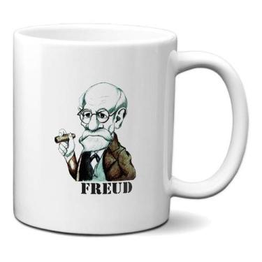 Imagem de Caneca Sigmund Freud Psicanálise Psicologia Caricatura