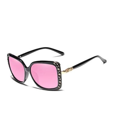 Imagem de Óculos de Sol Feminino Kingseven Anti-reflexo Proteção Uv400 N-7215 (Rosa)