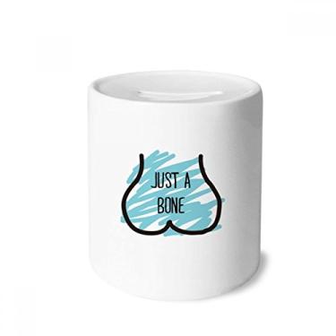 Imagem de DIYthinker Caixa de dinheiro azul com desenho divertido Just Bone para presente de cofrinho