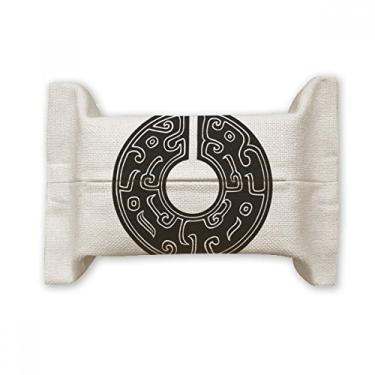 Imagem de China Culture Spring Autumn Warring States Suporte de capa de papel para lenços faciais Saco de linho de algodão