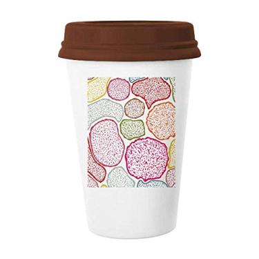 Imagem de Caneca biológica colorida com estrutura de células de microscópio, caneca de cerâmica para copo de café