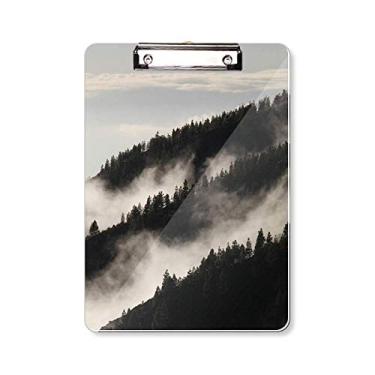 Imagem de Fog Forest Mist Sky Clouds Mountain Clipboard pasta, bloco de notas A4