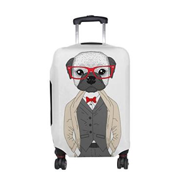 Imagem de U Life Capa protetora fofa para bagagem de cachorro para viagens, crianças, homens e mu...