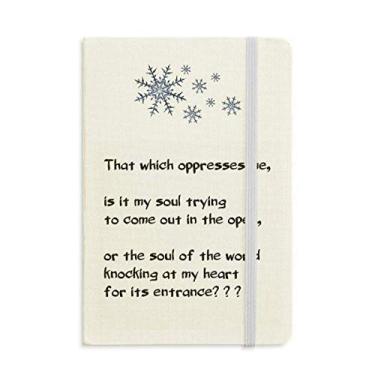 Imagem de Caderno de poesia Soul Knocking On Heart grosso diário flocos de neve inverno