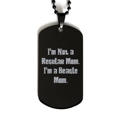 Imagem de SpreadPassion Nice Beagle Dog Gifts, I'm Not a Regular Mom I'm a Beagle Mom, Beagle Dog Black Dog Tag da Friends