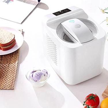 Imagem de Máquina de sorvete automática fácil caseiro elétrico congelado iogurte, sorvete, máquina de sorvete 1 l capacidade com display digital lcd, comida caseira saudável diy