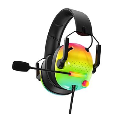 Imagem de SENZER Fone de ouvido SG500 Surround Sound Pro Gaming com microfone com cancelamento de ruído – Almofadas de espuma viscoelástica destacáveis – Fones de ouvido dobráveis portáteis