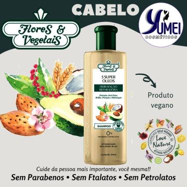 Imagem de Shampoo 5 Sup Óleos Hidrata Reparadora Flores Vegetais 310ml