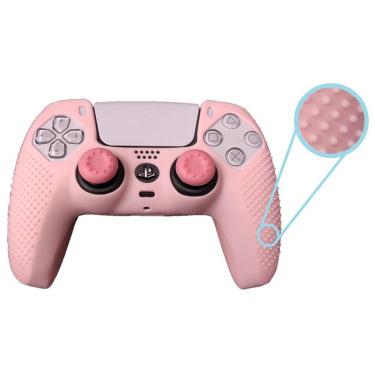 Imagem de CAPA ROSA PASTEL GRIPS CONTROLE PS5 CASE ANTIDERRAPANTE DUALSENSE-Unissex