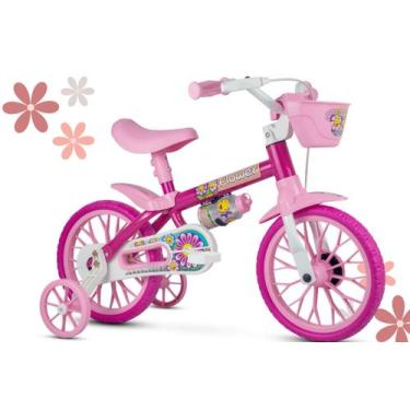 Imagem de Bicicleta Infantil Feminina Aro 12 Rosa  - Flower - Nathor