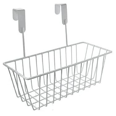 Imagem de Cesto Organizador Para Porta Em Metal Multiuso Branco