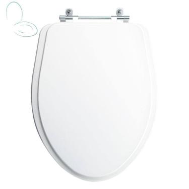 Imagem de Assento Sanitário Tampa de Vaso Branco Resina Poliester Victoria para bacia Ideal Standard