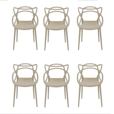 Imagem de Conjunto de 6 Cadeiras Allegra Nude