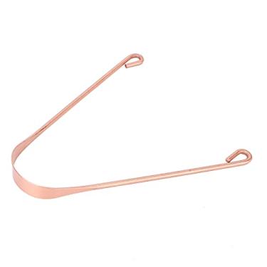 Imagem de Limpador de Língua, FlexívelCurva Em Forma de u de Cobre Puro Resistente do Raspador de Língua do Cuidado Oral para a Língua Limpa para o Uso Diário